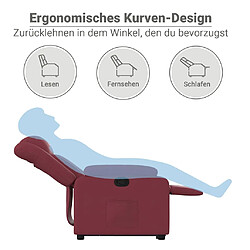 vidaXL Fauteuil inclinable rouge bordeaux tissu pas cher