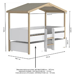 Acheter Le Quai Des Affaires Lit cabane PILOTI 90x190