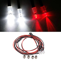 RC Led phares Lights rouge Kit de 4 diodes