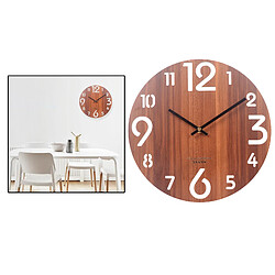 Horloge Murale En Bois à Piles De Mode Pour Le Décor De Patio De Salon à La Maison 412