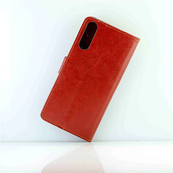 Wewoo Housse Coque Pour Galaxy A70S / A70 Crazy Horse Texture de protection en cuir à rabat horizontal avec support et fentes cartes et portefeuille et cadre photo marron pas cher