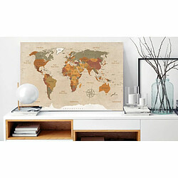 Paris Prix Tableau Imprimé World Map : Beige Chic 40 x 60 cm