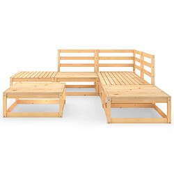 Avis Maison Chic Salon de jardin 6 pcs - Table et chaises d'extérieur - Mobilier/Meubles de jardin Moderne Bois de pin massif -MN66284