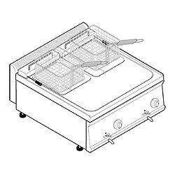 Friteuse Electrique - 2 x 8 Litres - 2x 7,5 kW - Gamme 700 - Tecnoinox