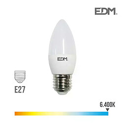 Edm Ampoule LED E27 5W équivalent à 35W - Blanc du Jour 6400K