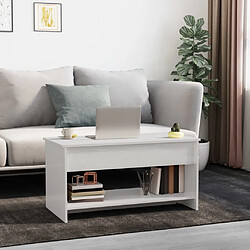 Avis Maison Chic Table basse,Table Console Table d'appoint, Table pour salon Blanc brillant 102x50x52,5 cm Bois d'ingénierie -MN53511