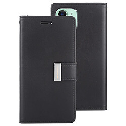 Wewoo Coque Pour iPhone 11 RICH DIARY Étui en cuir à rabat texture avec porte-carte et emplacements cartes noir