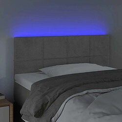 Avis Maison Chic Tête de lit scandinave à LED,meuble de chambre Gris clair 100x5x78/88 cm Velours -MN83509