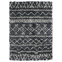 Thedecofactory TRIBAL CHIC - Tapis à poils longs motifs ethniques bleu 133x190 