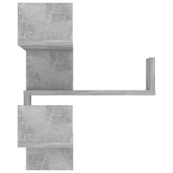 Acheter vidaXL Étagère murale d'angle Gris béton 40x40x50 cm Bois d’ingénierie