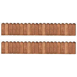 vidaXL Rouleaux de bordure 2 pcs 120 cm bois de pin imprégné