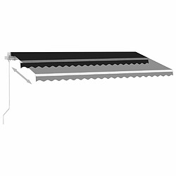 Acheter Maison Chic Auvent manuel rétractable,Store manuel de porte avec LED 400x300 cm Anthracite -GKD23443