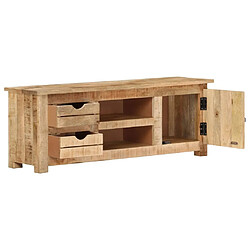 Maison Chic Meuble TV scandinave - Banc TV pour salon 110x30x40 cm Bois de manguier brut -MN80291