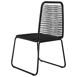 Acheter vidaXL Chaises d'extérieur 6 pcs Résine tressée Noir