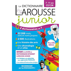 Le dictionnaire Larousse junior, 7-11 ans, CE-CM : 2 dictionnaires en 1