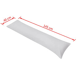 Avis vidaXL Oreiller de corps 40 x 145 cm Gris