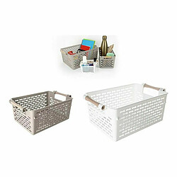 Panier Multi-usages Confortime Bois 26 x 18,5 x 12 cm (24 Unités)