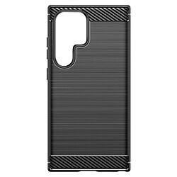 Avizar Coque pour Samsung Galaxy S24 Ultra Effet Carbone et Brossé Noir