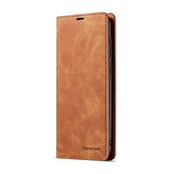 Wewoo Housse Coque Pour Galaxy A60 Forwenw Dream Series Oil Edge Fort Magnetism Étui à rabat horizontal en cuir avec support et fentes cartes et portefeuille et cadre photo marron