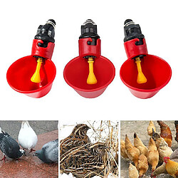 10 Pièces Caille Pigeon Buveurs Arrosage Tasses Mangeoire Bols Pour Cage Arrière-cour Rouge pas cher