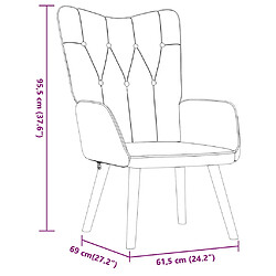 vidaXL Chaise de relaxation Gris foncé Tissu pas cher