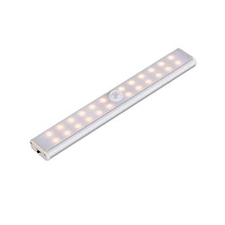 Wewoo 2W 24 LED blanc chaud écran large intelligent de capteur de corps humain de la lumière du Cabinet de couloir version de charge USB