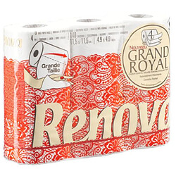 Papier Toilette Grand Royal Renova - Carton 30 rouleaux 140 feuilles