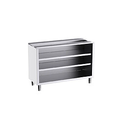 Table Inox de Comptoir 2 Étagères sans Plan de Travail - Gamme 600 - Distform