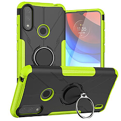 Coque en TPU 2-en-1, anti-empreintes digitales avec béquille pour votre Motorola Moto E7 Power - vert