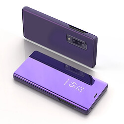 Wewoo Coque Rigide Pour Galaxy A90 5G Miroir de galvanoplastie Etui cuir PU horizontal avec support Bleu violet