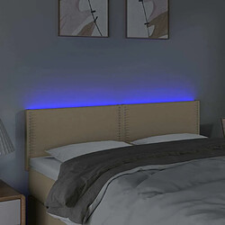 Avis Maison Chic Tête de lit moderne à LED lumineuse pour chambre - Décoration de lit Crème 144x5x78/88 cm Tissu -MN76484