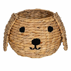 BigBuy Home Panier Chien Noir Beige Fibre naturelle 27 x 27 x 19 cm