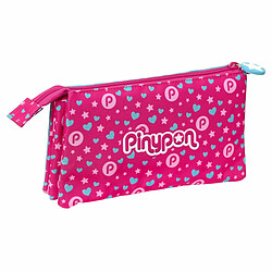 Trousse Fourre-Tout Double Pinypon Bleu Rose 22 x 12 x 3 cm