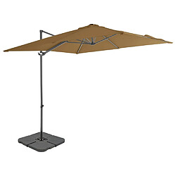 Maison Chic Parasol Jardin | Parasol avec base portable Taupe - GKD38383