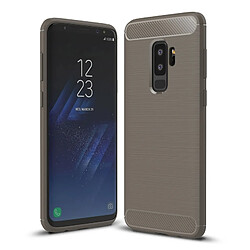 Wewoo Coque gris pour Samsung Galaxy S9 + Texture de fibre de carbone brossé Soft TPU Anti-skip housse de protection arrière, petite quantité recommandé avant Galaxy S9 Plus de lancement