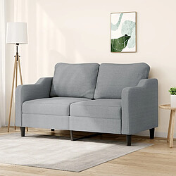 Maison Chic Canapé à 2 places,Sofa de Salon,Canapé droit Gris clair 140 cm Tissu -GKD607861