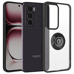 Avizar Coque pour Oppo Reno 12 Bague Métallique Support Vidéo Noir