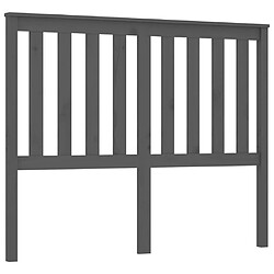 vidaXL Tête de lit Gris 146x6x101 cm Bois massif de pin