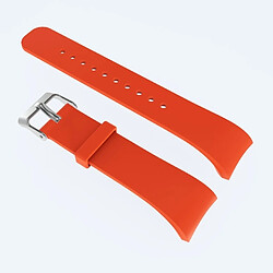 Wewoo Bracelet de montre en cuir couleur unie pour Galaxy Gear Fit2 R360 (rouge corail)