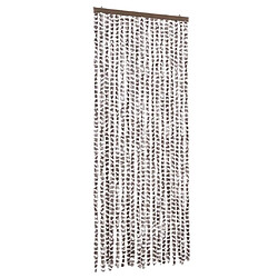 vidaXL Moustiquaire Taupe et blanc 56x185 cm Chenille