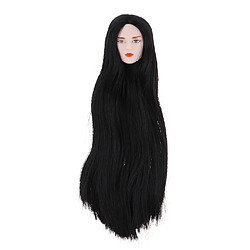 1/6 mâle Bjd tête de cheveux noirs Sculpture Makup parties du corps de poupée