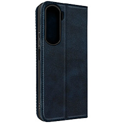 Avizar Étui pour Honor 90 Lite Portefeuille Motif Croisillon CrossWeave Wallet bleu