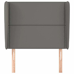 Avis Maison Chic Tête de lit moderne avec oreilles pour chambre - Décoration de lit Gris 103x23x118/128 cm Similicuir -MN94175