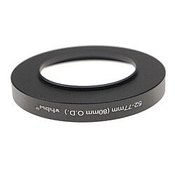 vhbw Bague d'adaptation de filtre Step-Up de 52 mm vers 77 mm compatible avec boîte mate (matte box) 80 mm O.D. - Adaptateur, aluminium, noir-mat