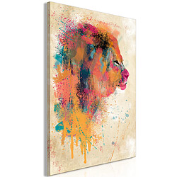 Artgeist Tableau - Watercolor Lion (1 Part) Vertical [20x30]