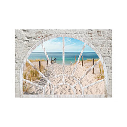 Artgeist Papier peint - Window View - Beach [350x245]