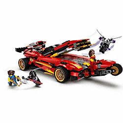 LEGO NINJAGO 71737 Le chargeur Ninja X-1, jeu automobile ninja incluant une moto et une figurine de Cole Golden