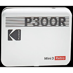 KODAK Mini Retro 2 P300 - Mini Imprimante Bluetooth - Photo carré 7,6x7,6 cm - 8 incluses - Sublimation Thermique 4Pass - Blanc - Blanc