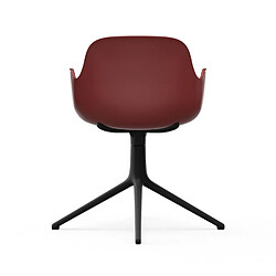 Acheter Normann Copenhagen Fauteuil pivotant Form - aluminium noir - rouge