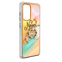 Avizar Coque Samsung A52, A52 5G et A52s Hybride Bague de Maintien Motif Plage Orange